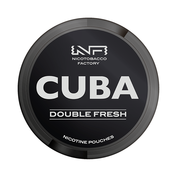 CUBA BLACK Double Fresh nicotine pouches – extra fresh mint flavor can at JetSnus.com