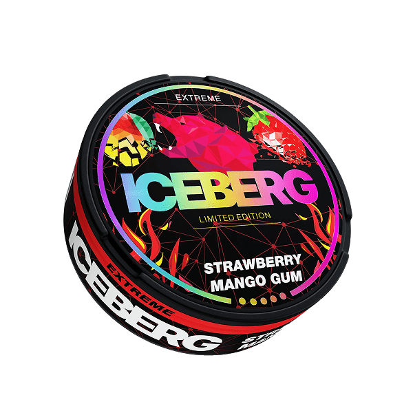 ICEBERG STRAWBERRY MANGO GUM – Buy POUCHES DENMARK APS Nicotine Pouches Online | JetSnus