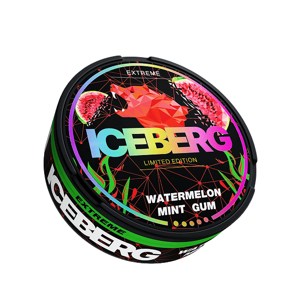 ICEBERG WATERMELON MINT GUM – Buy POUCHES DENMARK APS Nicotine Pouches Online | JetSnus