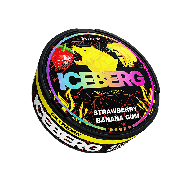 ICEBERG STRAWBERRY BANANA GUM – Buy POUCHES DENMARK APS Nicotine Pouches Online | JetSnus