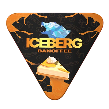 ICEBERG Pie Can Banoffee 50mg limited edition metal pie-shaped can, front view with dessert-inspired design on white background, buy on jetsnus.com
