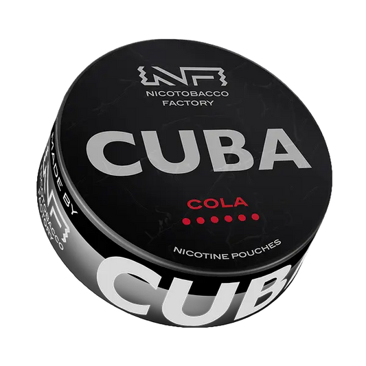 CUBA BLACK Cola nicotine pouches can – classic cola flavor CUBA BLACK at JetSnus.com