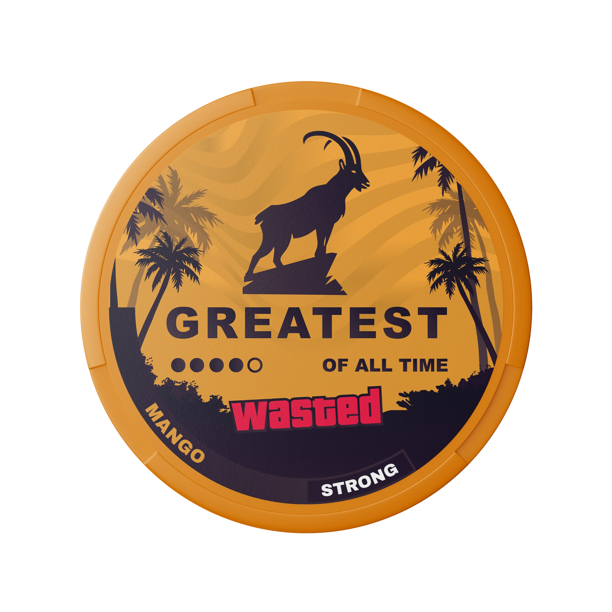 Greatest Mango 16mg nicotine pouches can with tropical mango flavor