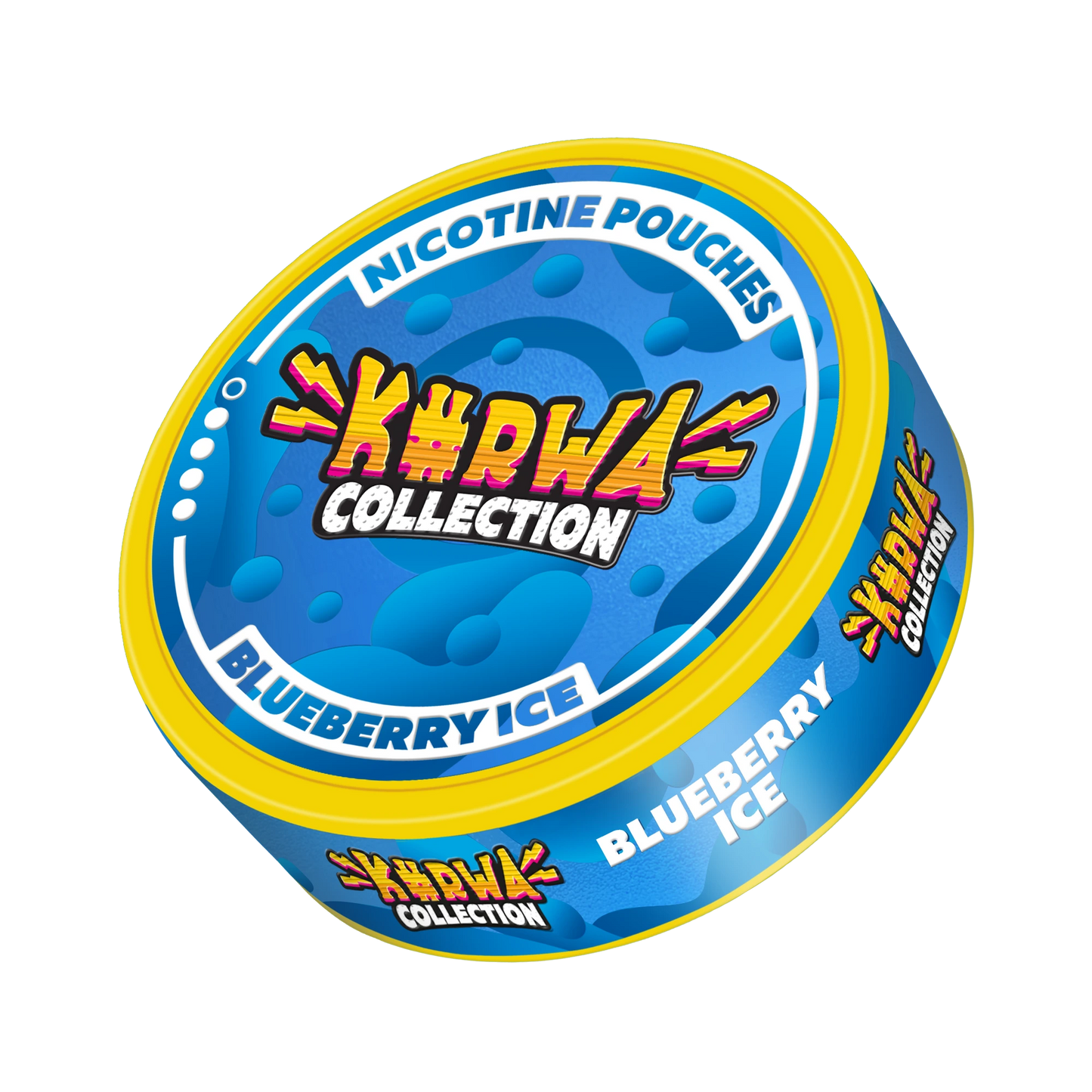 KURWA Blueberry Ice 12mg nicotine pouches can with sweet icy blueberry flavor