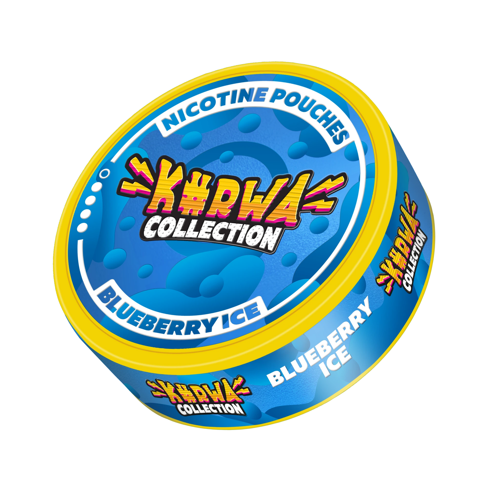 KURWA Blueberry Ice 12mg nicotine pouches can with sweet icy blueberry flavor