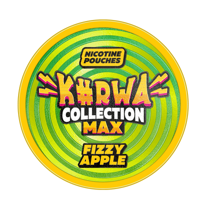 KURWA MAX Fizzy Apple nicotine pouches product can at JetSnus