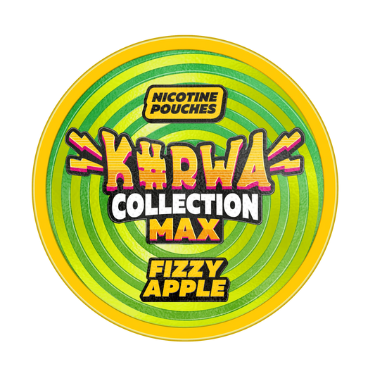 KURWA MAX Fizzy Apple nicotine pouches product can at JetSnus