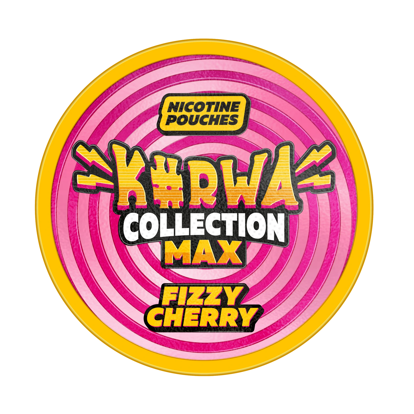 KURWA MAX Fizzy Cherry 43mg extra strong tobacco-free nicotine pouches at JetSnus
