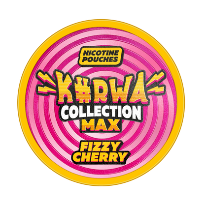 KURWA MAX Fizzy Cherry 43mg extra strong tobacco-free nicotine pouches at JetSnus