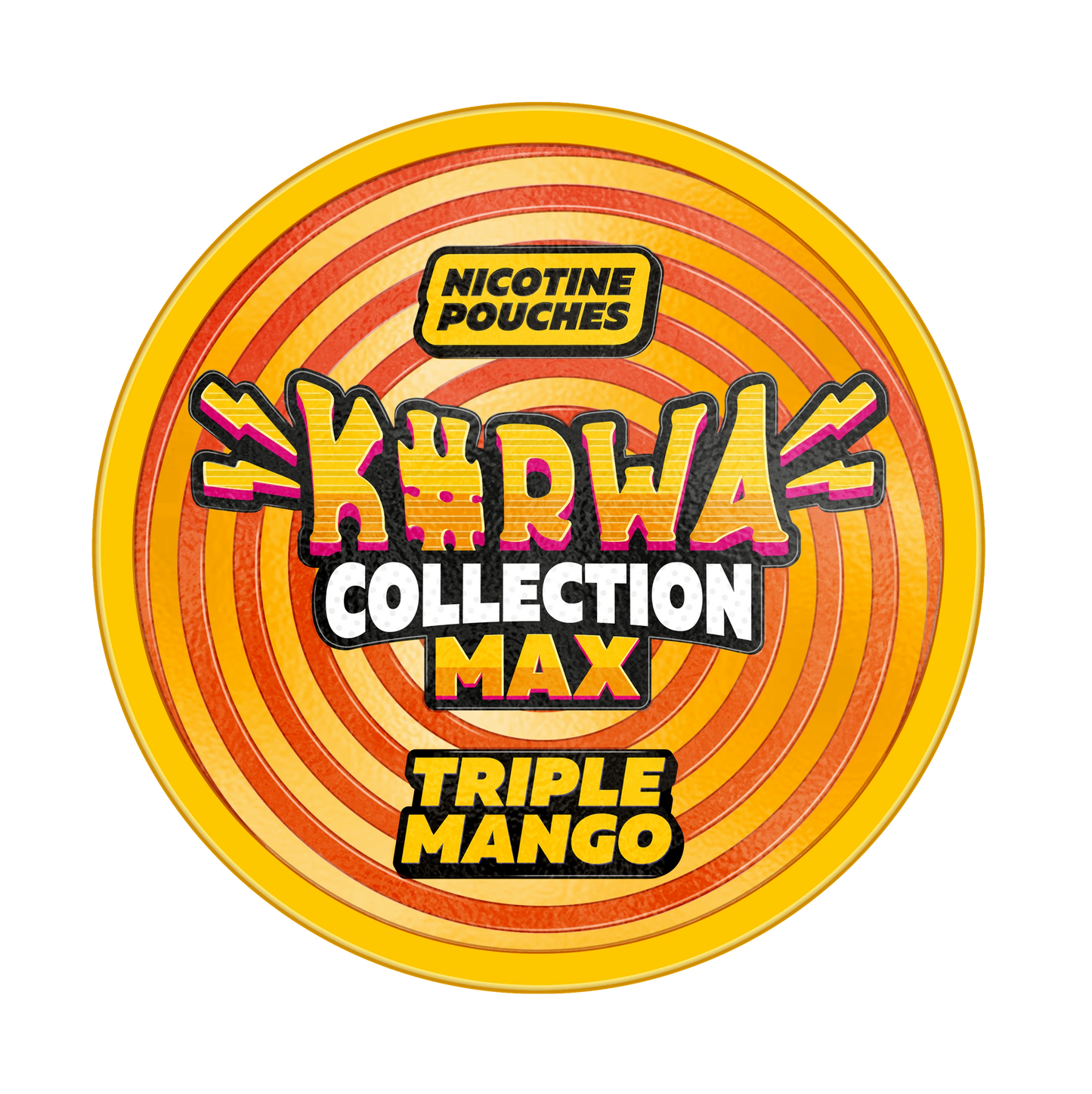 KURWA MAX Triple Mango 43mg extra strong tobacco-free mango nicotine pouches