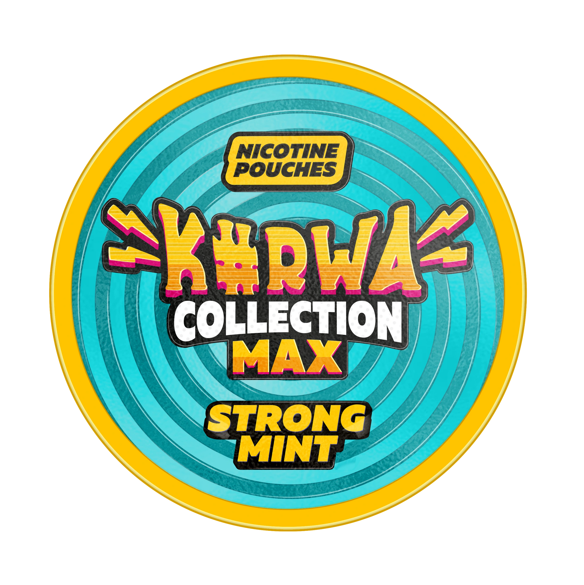 KURWA MAX Strong Mint 43mg extra strong tobacco-free mint nicotine pouches