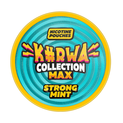 KURWA MAX Strong Mint 43mg extra strong tobacco-free mint nicotine pouches
