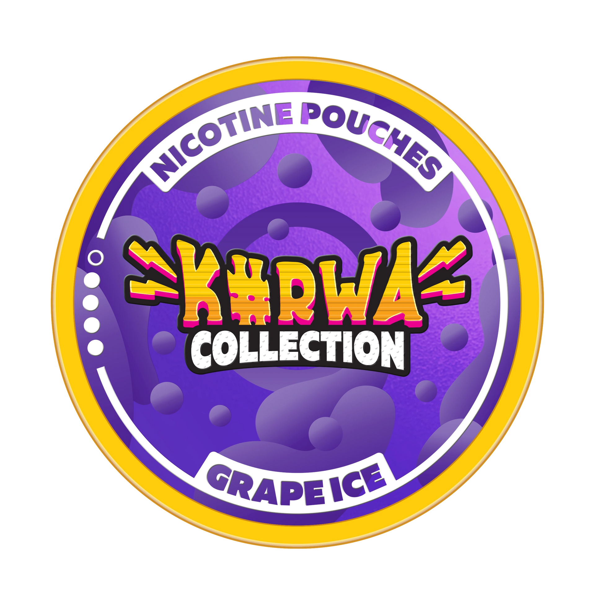 KURWA Grape Ice 12mg medium strength tobacco-free slim nicotine pouches