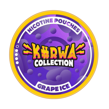 KURWA Grape Ice 12mg medium strength tobacco-free slim nicotine pouches