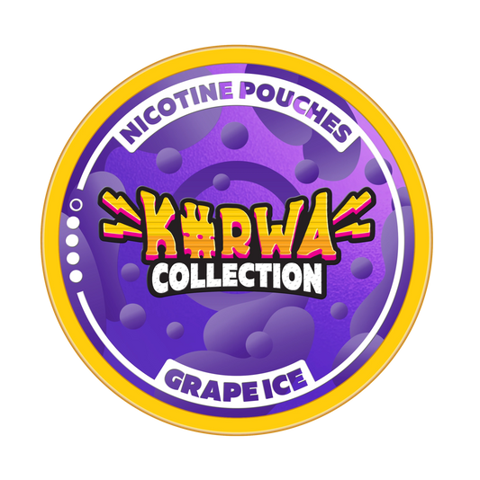 KURWA Grape Ice 12mg medium strength tobacco-free slim nicotine pouches