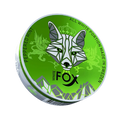 Green packaging nicotine pouches of White Fox peppermint product with fox design