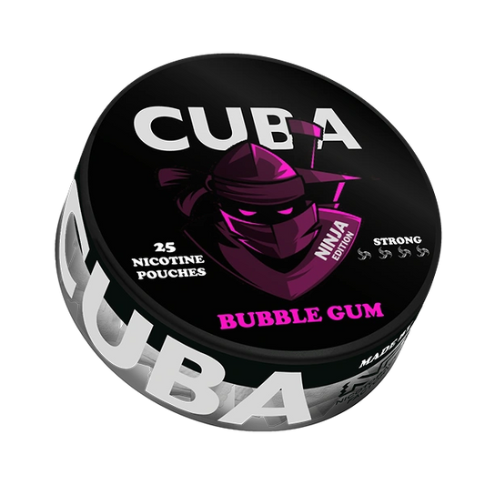 CUBA Ninja Bubblegum nicotine pouches 30 mg/g – strong bubblegum flavor JetSnus.com