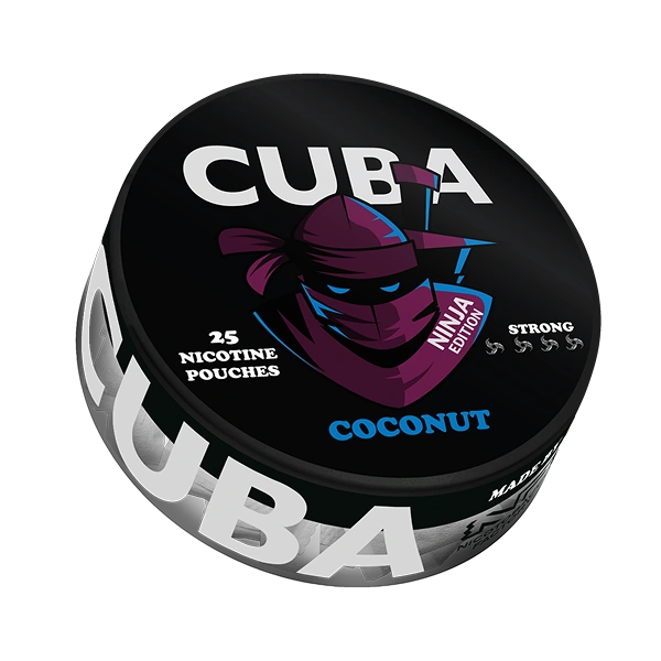 CUBA Ninja Coconut nicotine pouches 30 mg/g – coconut flavor strong nicotine pouches JetSnus.com