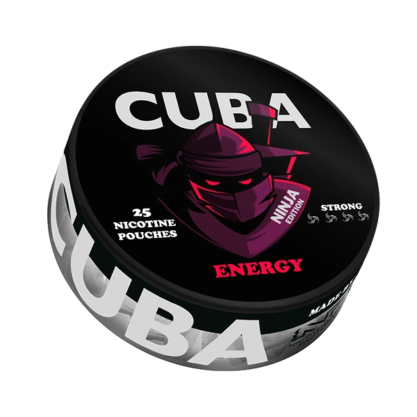 CUBA Ninja Energy nicotine pouches 30 mg/g – energy drink flavor can JetSnus.com