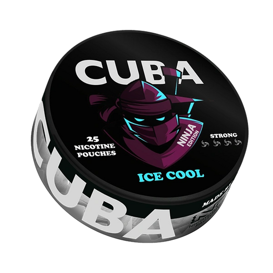 CUBA Ninja Ice Cool nicotine pouches 30 mg/g – intense cooling mint flavor JetSnus.com