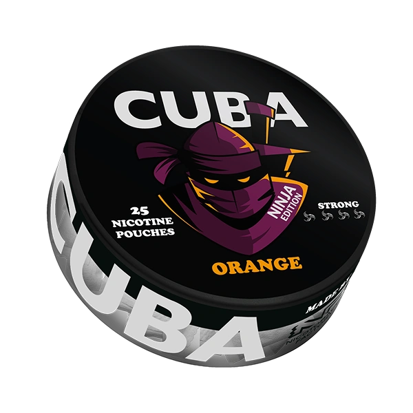 CUBA Ninja Orange nicotine pouches 30 mg/g – citrus orange flavor JetSnus.com