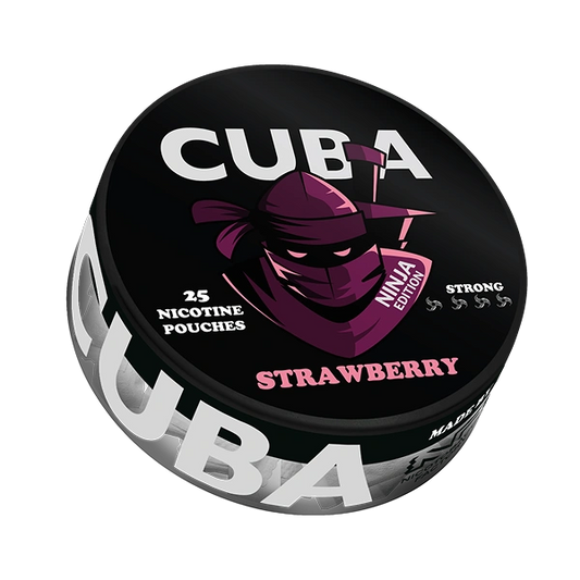CUBA Ninja Strawberry nicotine pouches 30 mg/g – strawberry flavor strong nicotine pouches JetSnus.com
