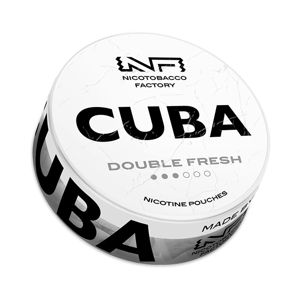 CUBA White Double Fresh nicotine pouches 16 mg/g – extra fresh mint flavor JetSnus.com