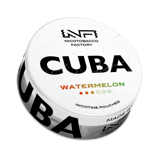 CUBA White Watermelon nicotine pouches 16 mg/g – fresh watermelon flavor can JetSnus.com