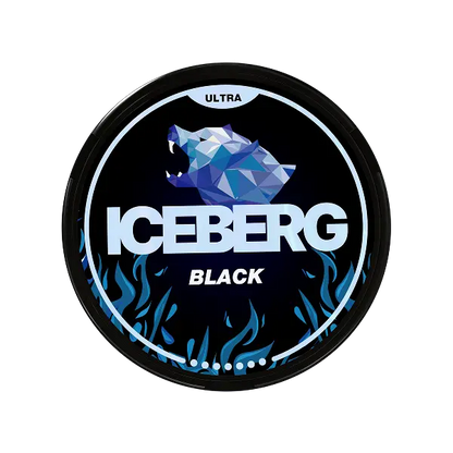 ICEBERG Black 70mg extra strong nicotine pouch can front view