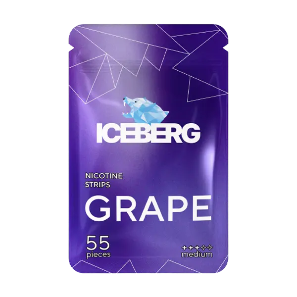 Tobacco-free nicotine strips with a smooth grape flavour and 11mg nicotine strength. Slim, fast-dissolving format with 55 strips per pack
