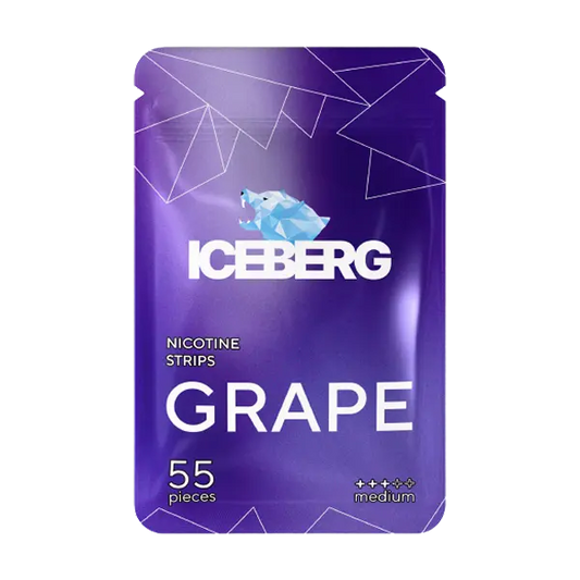 Tobacco-free nicotine strips with a smooth grape flavour and 11mg nicotine strength. Slim, fast-dissolving format with 55 strips per pack