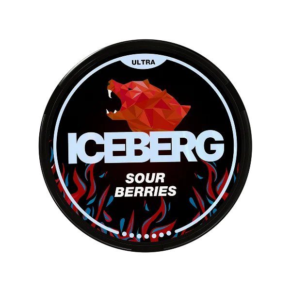 iceberg sour berries 70mg snus can with sour berry design