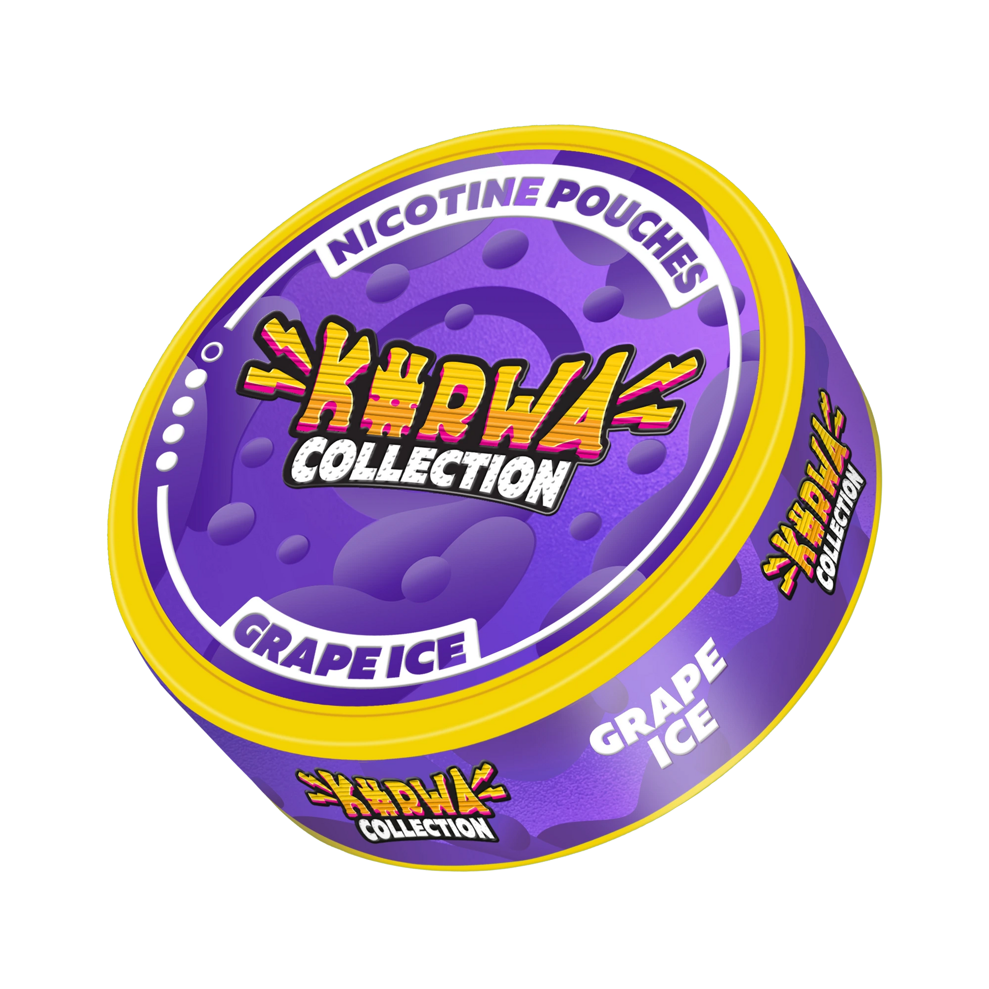 KURWA Grape Ice 12mg nicotine pouches can with sweet icy grape flavor
